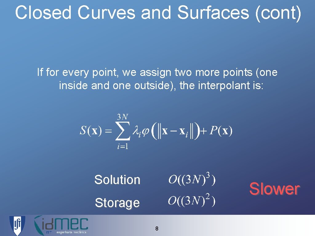 Closed Curves and Surfaces (cont) If for every point, we assign two more points