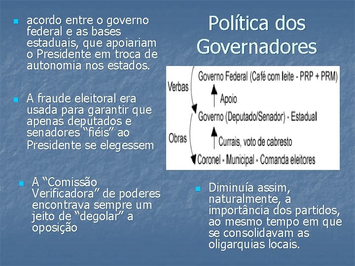 n n n acordo entre o governo federal e as bases estaduais, que apoiariam