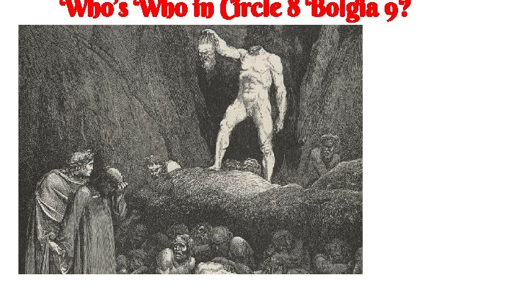 Who’s Who in Circle 8 Bolgia 9? 