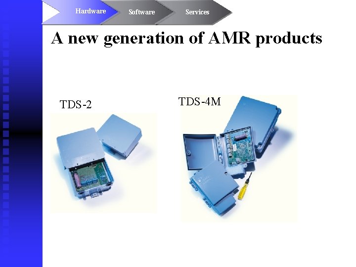Hardware Software Services A new generation of AMR products TDS-2 TDS-4 M 