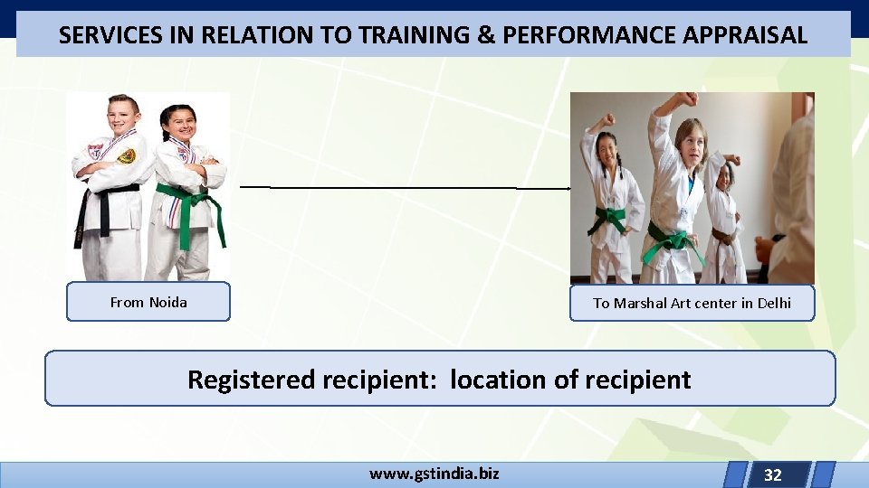 SERVICES IN RELATION TO TRAINING & PERFORMANCE APPRAISAL From Noida To Marshal Art center