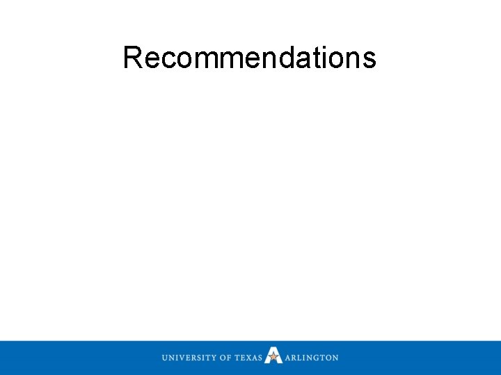 Recommendations 