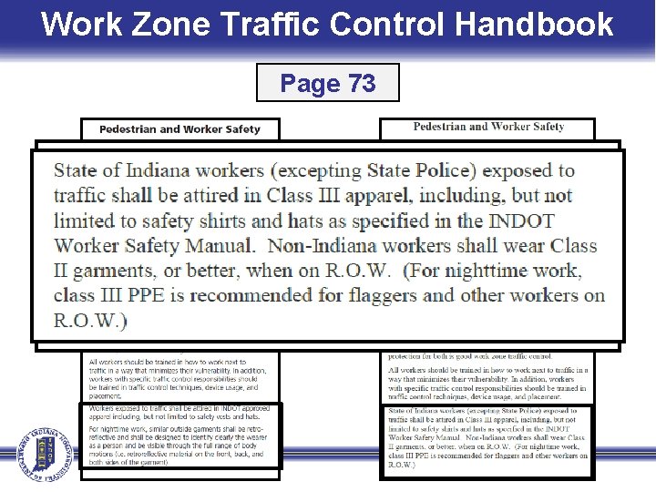 Work Zone Traffic Control Handbook Page 73 