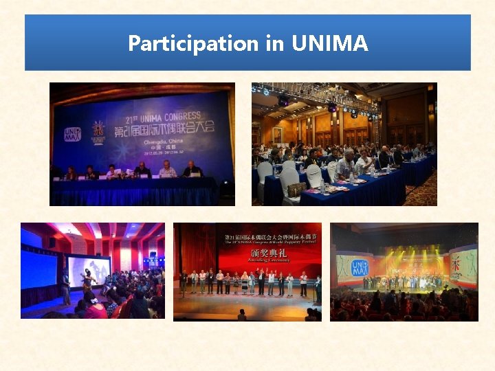 Participation in UNIMA 