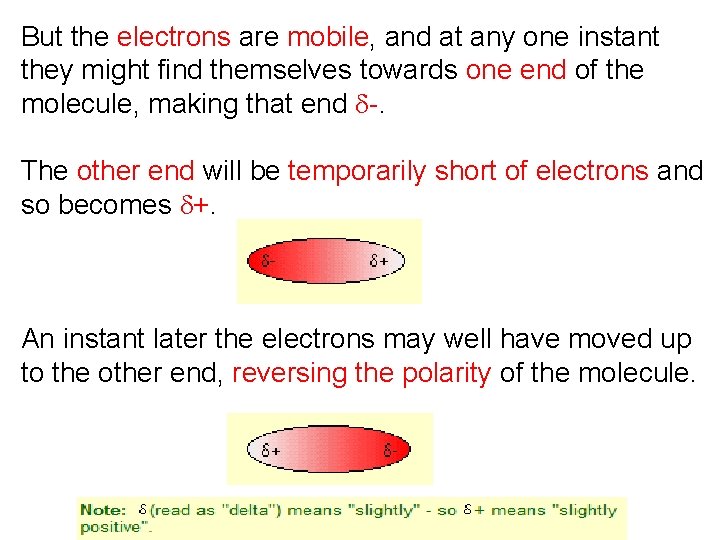 But the electrons are mobile, and at any one instant they might find themselves But the electrons are mobile, and at any one instant they might find themselves