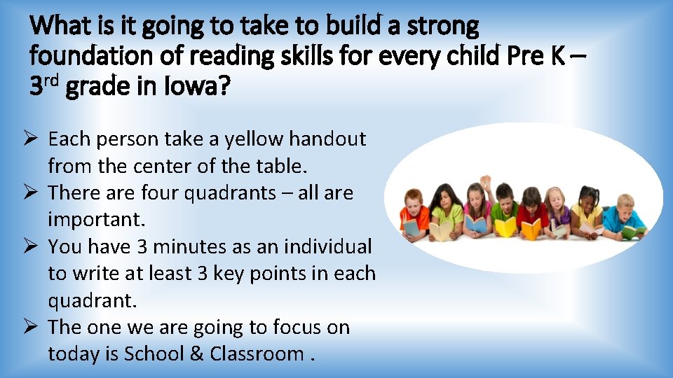 What is it going to take to build a strong foundation of reading skills