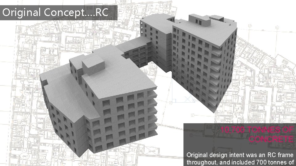 Original Concept…. RC 10, 700 TONNES OF CONCRETE Original design intent was an RC