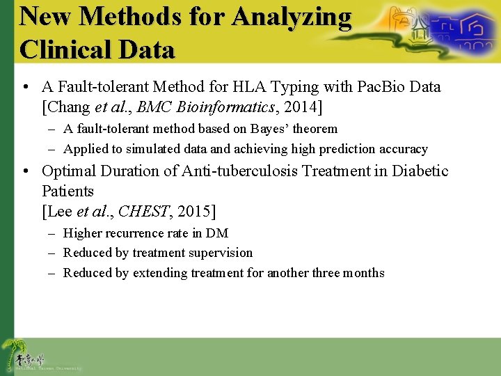 New Methods for Analyzing Clinical Data • A Fault-tolerant Method for HLA Typing with
