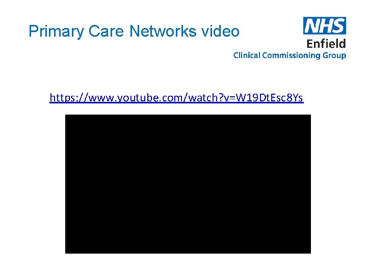 Primary Care Networks video https: //www. youtube. com/watch? v=W 19 Dt. Esc 8 Ys