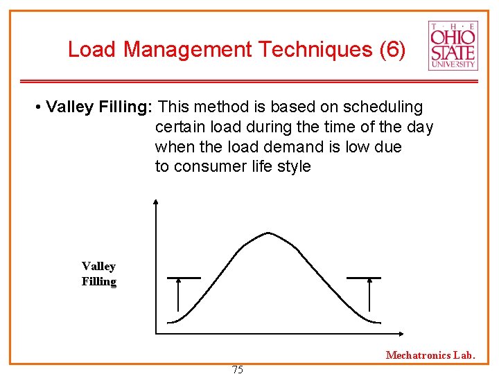 Load Management Techniques (6) • Valley Filling: This method is based on scheduling certain