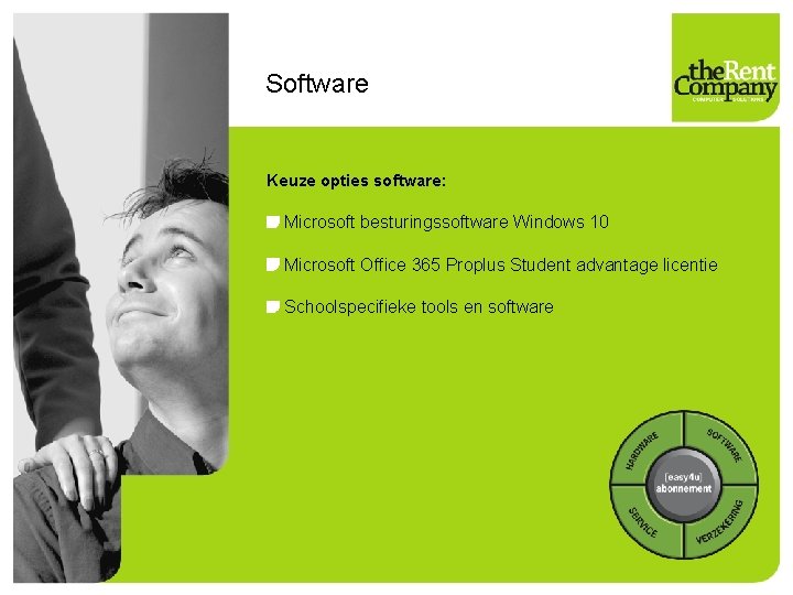 Software Keuze opties software: Microsoft besturingssoftware Windows 10 Microsoft Office 365 Proplus Student advantage