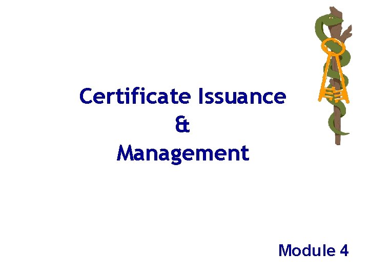 Certificate Issuance & Management Module 4 