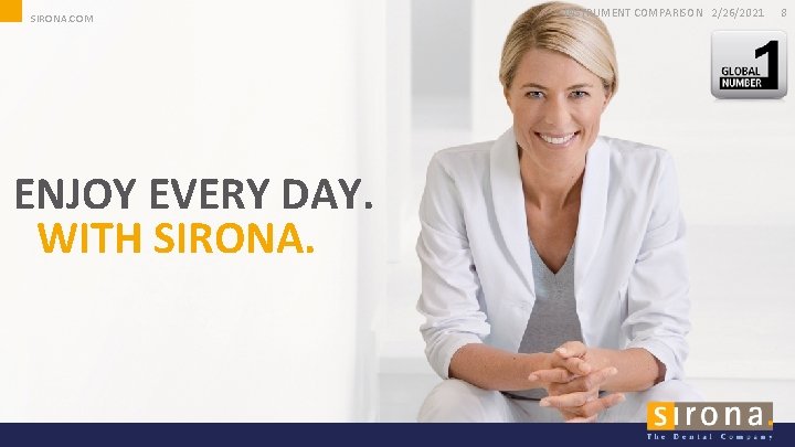 SIRONA. COM ENJOY EVERY DAY. WITH SIRONA. INSTRUMENT COMPARISON 2/26/2021 8 