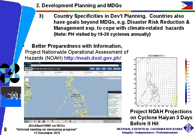 2. Development Planning and MDGs 3) • 8 Country Specificities in Dev’t Planning. Countries