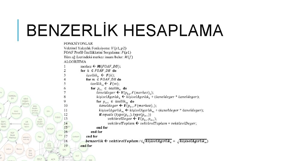 BENZERLİK HESAPLAMA BENZERLİK HESAPLAMA
