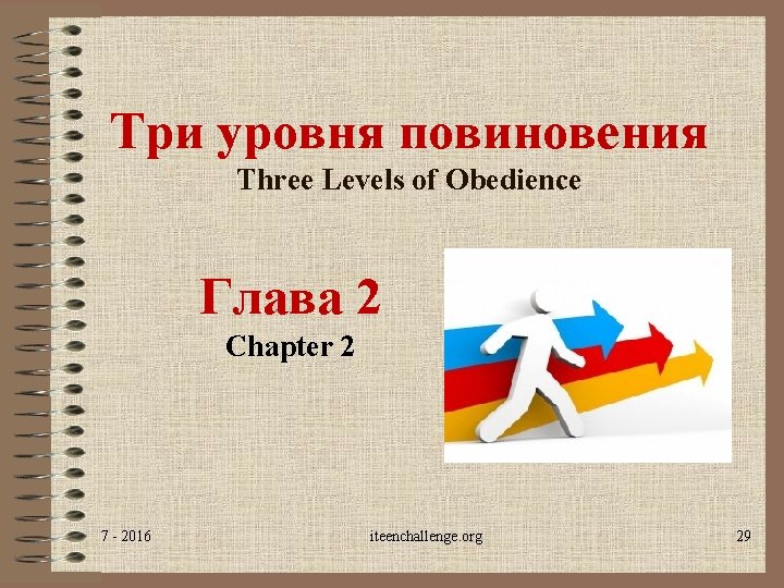 Три уровня повиновения Three Levels of Obedience Глава 2 Chapter 2 7 - 2016