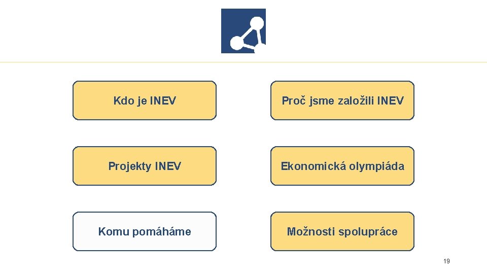 Projekty INEV Kdo je INEV Proč jsme založili INEV Projekty INEV Ekonomická olympiáda Komu