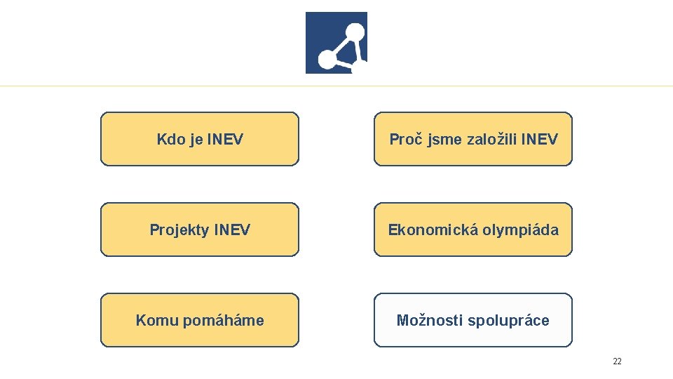 Projekty INEV Kdo je INEV Proč jsme založili INEV Projekty INEV Ekonomická olympiáda Komu