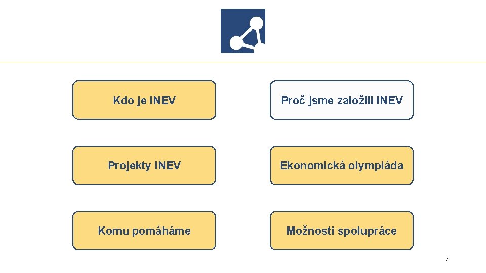 Projekty INEV Kdo je INEV Proč jsme založili INEV Projekty INEV Ekonomická olympiáda Komu