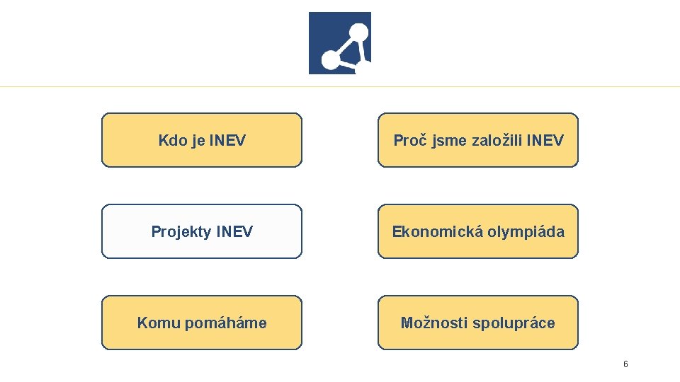 Projekty INEV Kdo je INEV Proč jsme založili INEV Projekty INEV Ekonomická olympiáda Komu