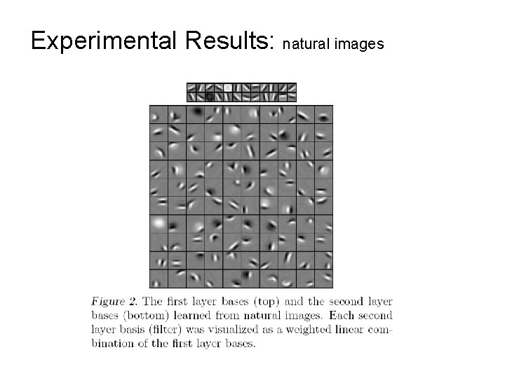 Experimental Results: natural images 