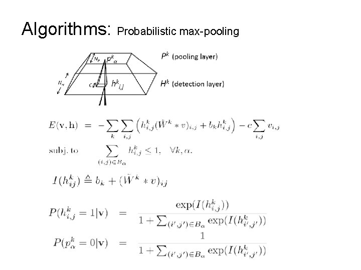 Algorithms: Probabilistic max-pooling 