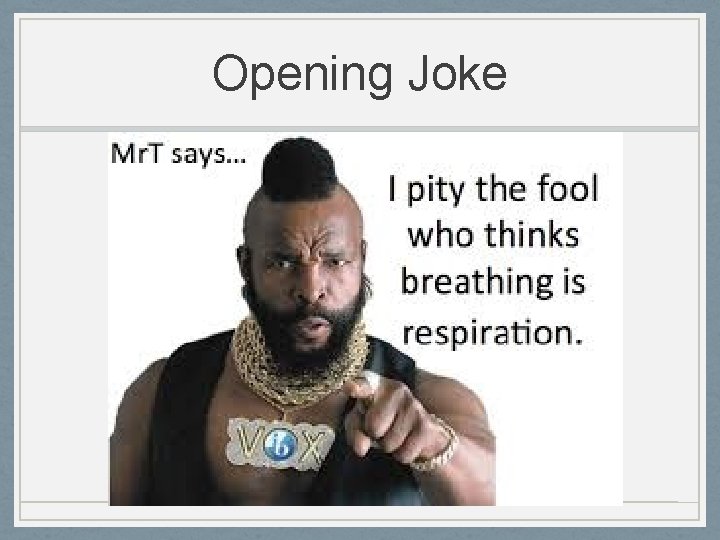 Opening Joke 
