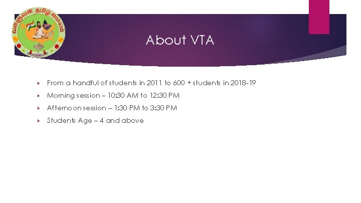 About VTA ▶ From a handful of students in 2011 to 600 + students