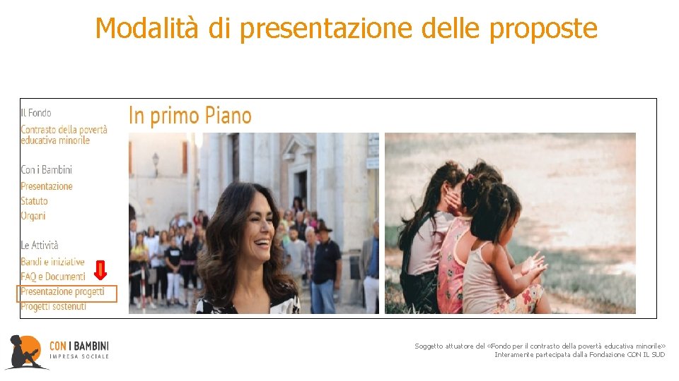 Modalità di presentazione delle proposte Soggetto attuatore del «Fondo per il contrasto della povertà