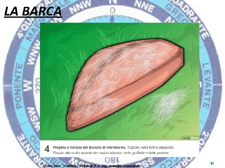 LA BARCA Corso base : Nautica - Relatore P. A. ing. Amedeo Ammaturo 43