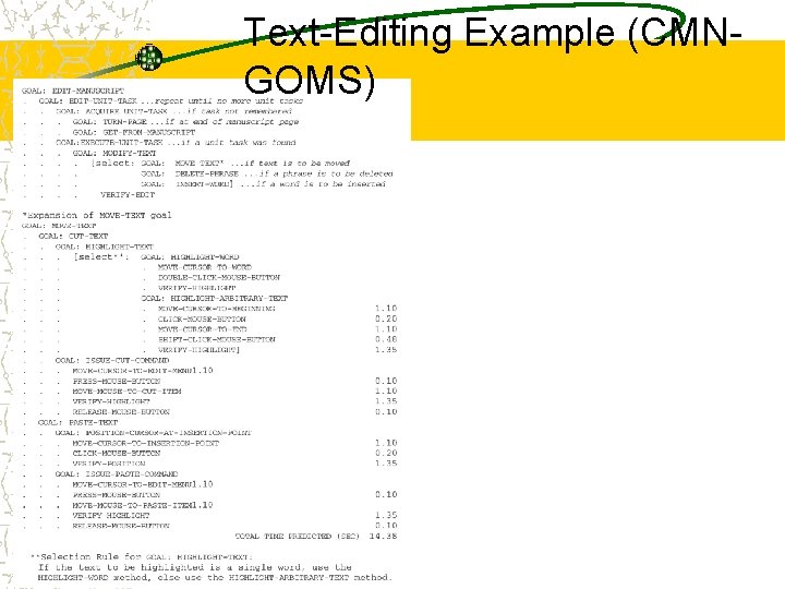 Text-Editing Example (CMNGOMS) 