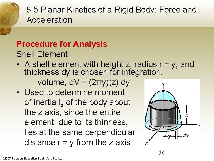 8. 5 Planar Kinetics of a Rigid Body: Force and Acceleration Procedure for Analysis