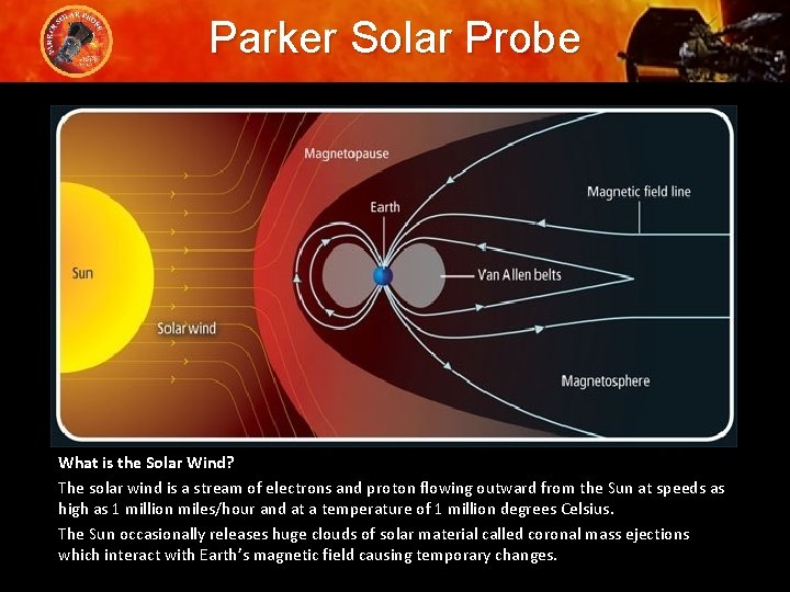 Parker Solar Probe What is the Solar Wind? The solar wind is a stream