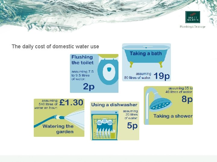 The daily cost of domestic water use 