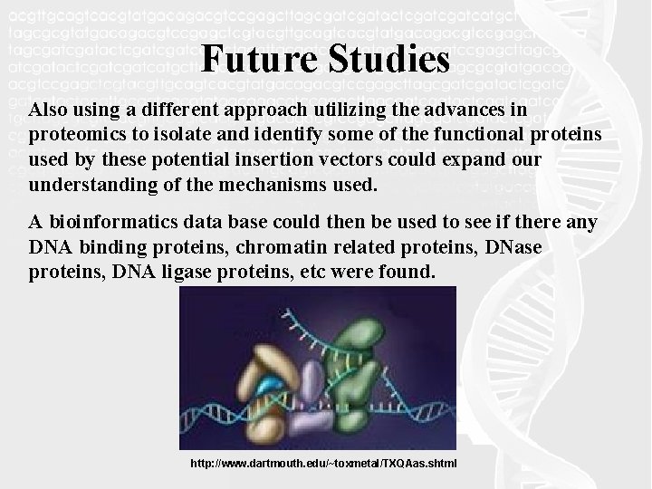 Future Studies Also using a different approach utilizing the advances in proteomics to isolate