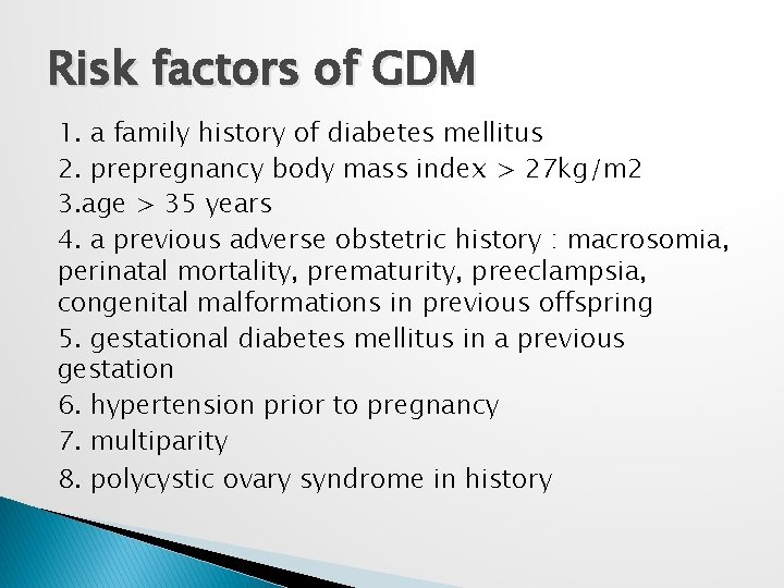Diabetes mellitus and pregnancy Magorzata Tyloch Diabetes mellitus