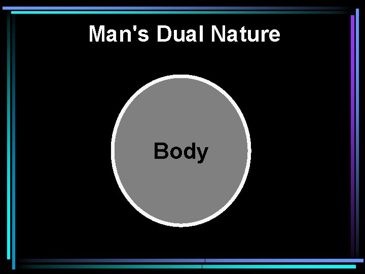 Man's Dual Nature Body 