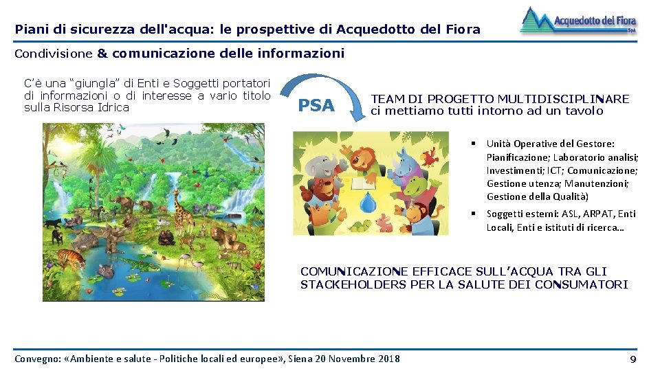 Piani di sicurezza dell'acqua: le prospettive di Acquedotto del Fiora Condivisione & comunicazione delle