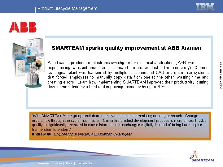 Product Lifecycle Management ABB Xiamen Switchgear a member