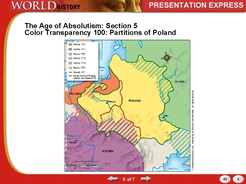 The Age of Absolutism: Section 5 Color Transparency 100: Partitions of Poland 6 of