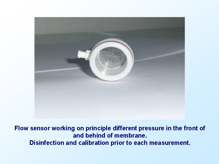 Flow sensor working on principle different pressure in the front of and behind of