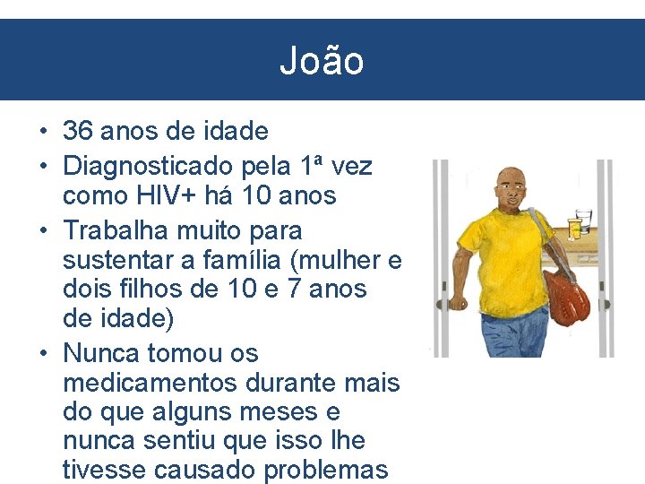 João • 36 anos de idade • Diagnosticado pela 1ª vez como HIV+ há