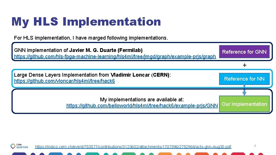 My HLS Implementation For HLS implementation, I have marged following implementations. GNN implementation of My HLS Implementation For HLS implementation, I have marged following implementations. GNN implementation of