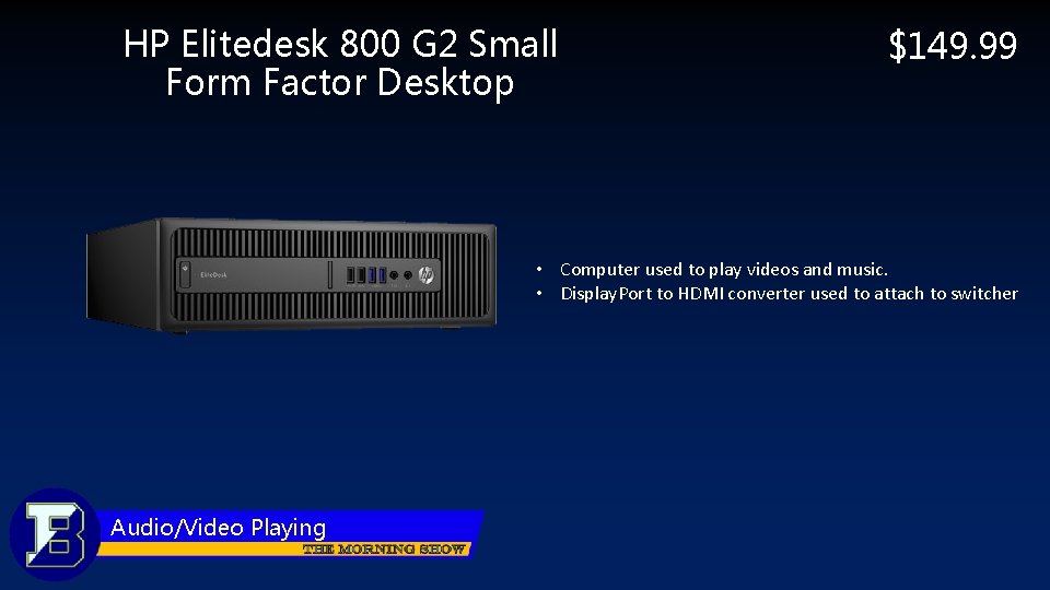 HP Elitedesk 800 G 2 Small Form Factor Desktop $149. 99 • Computer used