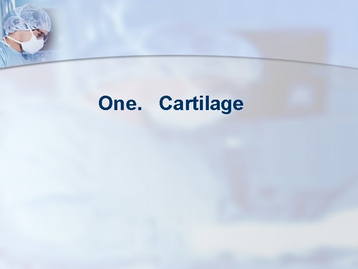 One. Cartilage 