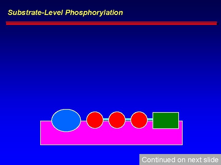 Substrate-Level Phosphorylation Continued on next slide 