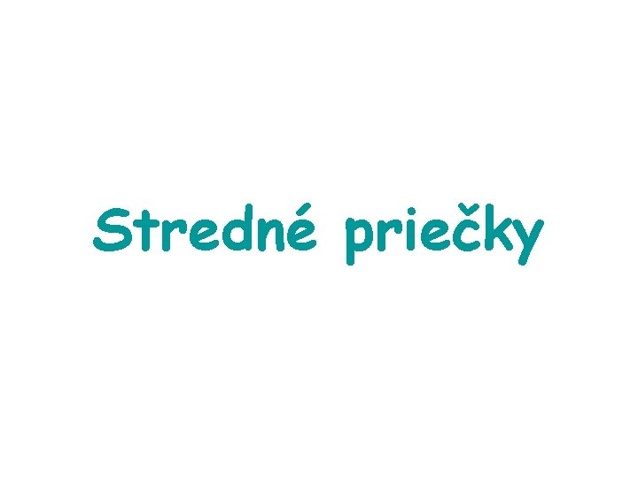Stredné priečky 