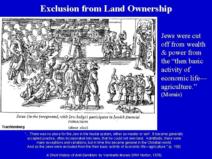 Exclusion from Land Ownership Jews were cut off from wealth & power from the