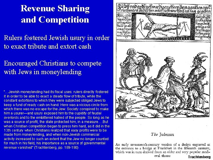 Revenue Sharing and Competition Rulers fostered Jewish usury in order to exact tribute and
