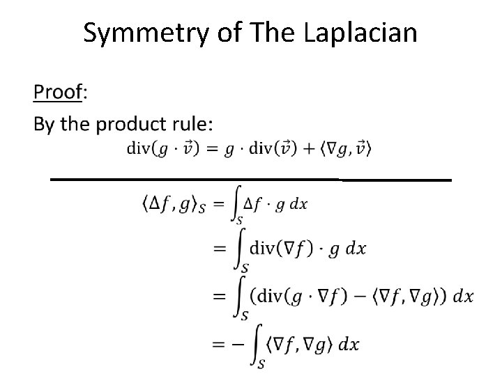 Symmetry of The Laplacian • 